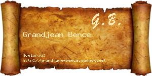 Grandjean Bence névjegykártya